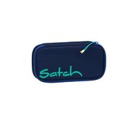 satch Astuccio Rigido Extra large incl. divisorio Scomparto con cerniera Portapenne Triangolo Finestra per l'orario Crossed Blue - Blu