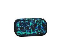satch Astuccio Rigido Extra large incl. divisorio Scomparto con cerniera Portapenne Triangolo Finestra per l'orario Caleido Blue - Nero