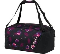 Satch Borsone da Palestra Mustic Nights Duffle 25 litri Nero Fiori Fucsia