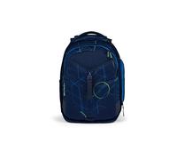 satch match Zaino da scuola dalla 5ª classe, ergonomico, espandibile fino a 35 L, stabile, tasca frontale extra Blue Tech - Blu scuro