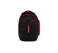 satch match Zaino da scuola dalla 5ª classe, ergonomico, espandibile fino a 35 L, stabile, tasca frontale extra Fire Phantom - Nero