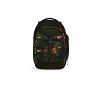 satch match Zaino da scuola dalla 5ª classe, ergonomico, espandibile fino a 35 L, stabile, tasca frontale extra Jurassic Jungle - Verde scuro