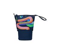 Satch Pencil Slider Astuccio portapenne da appoggiare, 3 scomparti interni, scomparto segreto, materiali riciclati Crazy Twist - blu scuro