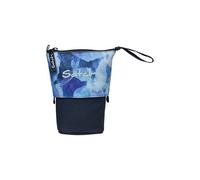 satch Pencil Slider extra large con scomparto divisorio con chiusura lampo, portapenne, triangolo, finestra per calendario delle ore Blurry Sky - blu scuro
