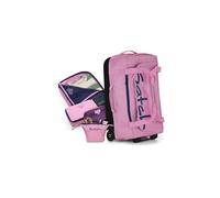 satch quest Travel Bag Set confortevole, resistente, con maniglie per il trasporto e rotelle Jet Pink - Pink