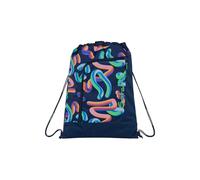 Satch Sacca Sportiva Crazy Twist - Blu Scuro | Borsa sportiva per ragazze e ragazzi con tasca con cerniera, capacità di 12 L e agganciabile agli zaini satch