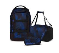 Satch Seismic Blue Set Zaino Astuccio Borsone pack Ergonomico Ecologico 30 Litri
