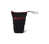 Satch Set di cursori per matite extra large con divisore con tasca con cerniera, portapenne, finestra di visualizzazione quadrata per orario Fire Phantom, nero