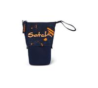 Satch Set di cursori per matite Extra Large con divisore con Tasca con Cerniera, portapenne, Finestra di visualizzazione Quadrata per orari di Viaggio Urbano, Blu Scuro