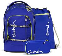 Satch Set Zaino + astuccio + sacca pack Ergonomico Ecologico 30 Litri Blue Climber