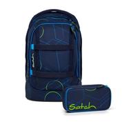 Satch Set Zaino Blue Tech Articoli Scolastici Unisex Poliestere Riciclato Multicolor
