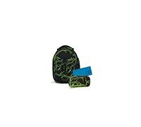 satch set zaino scolastico match Bundle Green - Nero | Set ergonomico da 3 pezzi, espandibile fino a 35 L con tasca frontale extra per una perfetta organizzazione