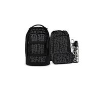 satch set zaino scolastico pack set Blurry Faces - Nero | Set ergonomico da 3 pezzi con capacità di 30 L, completo di astuccio e borsa sportiva per la scuola