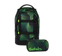 Satch Set Zaino Seismic Green Articoli Scolastici Unisex Poliestere Riciclato Multicolor