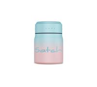 Satch Thermo Lunchbox 500ml, a tenuta stagna, isolato, con combinazione cucchiaio-forchetta integrata Light Blue Graffiti - Pink