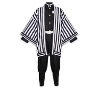 Satdflie Demon Slayer Cosplay Costume Kimono Robe Suit con cintura Set completo uniforme Natale Outfit Anime Fans Regalo