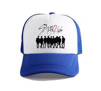 Satdflie Stray Bambini Baseball Cappello per Uomini Donne Cappello Sole Felix Hyunjin Han Seungmin I.N Bangchan Lee Conoscere Changbin Hiphop Cappello, Fan, Blu / 2