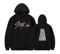 Satdflie Stray Kids Unisex Felpa a Cappuccio Stampata per Gli Uomini Donne Maniche Lunghe Pullover Casual Caldo Accogliente Cappuccio Tops, Fan Natale, Colore / 4, XL