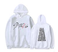 Satdflie Stray Kids Unisex Felpa a Cappuccio Stampata per Uomini Donne Maniche Lunghe Caldo Accogliente Top a Cappuccio