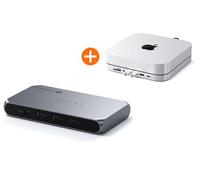 SATECHI 5 In 1 Thunderbolt 4 Slim Hub Pro Docking Station e Hub USB C 7 in 1 con Supporto per Mac Mini M1 M2 per Connessioni Avanzate e Postazione di Lavoro Organizzata Bundle