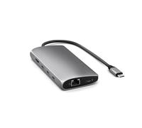 SATECHI USB-C Hub Multiporta Adattatore V3, 8 in 1 USB-C Dongle con 8K HDMI, 85W USB-C Carica PD, 4 Porte Dati USB-C, Ethernet, Lettore Schede SD per Mac, Windows - Grigio Siderale