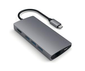 Satechi Adattatore multiplo V2 Dock st. USB 3.2 Gen 1 (3.1 Gen 1) Type-C Grigio - Nouvo