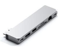 SATECHI Adattatore multiporta USB-C Hub Pro Hub Max, dongle con USB4, 4K HDMI, dati USBC, dati USB-A, Ethernet, lettori Micro/SD SD, jack audio, per MacBook M1 M2 M3 M4 - Argento