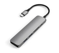 Satechi, Adattatore multiporta USB-C Power Delivery V2 slim, Grigio