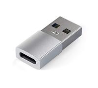 Satechi Adattatore USB-A a USB-C, 10Gbps, Ricarica 15W, Argento | Progettato per CarPlay, PC e laptop Mac e Windows, trasferimento ultra veloce, conversione USB-C compatta