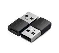 Satechi Adattatore USB A a USB C (Pack 2), Trasferimento Dati Ultra Veloce 10 Gbps e Ricarica 15W, Progettato per CarPlay, PC e Laptop Mac e Windows