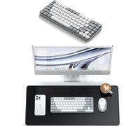 SATECHI Bundle Tappetino Mouse XXL 68x32 cm in PU Nero + SM1 Tastiera Meccanica Bluetooth 75% 84 Tasti Retroilluminata Wireless QWERTY US per Mac e Windows