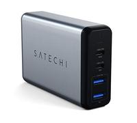SATECHI Caricatore Adattatore da Viaggio Doppio Type C PD 75W con 2 USB C PD e 2 USB 3.0 - Compatibile con MacBook Pro 2020/2019, MacBook Air 2020, iPad Pro/Air M1, iPhone 14 Pro Max/14 Pro/14/14 Plus