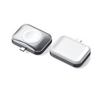 SATECHI Caricatore Wireless Portatile Apple Watch e AirPods 2 in 1 USB C per AirPods Pro 3 2 1, AirPods 4 e precedenti, Apple Watch Ultra 3, Series 11 a 1, Base di Ricarica Wireless Certificata MFi