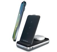 SATECHI Caricatore Wireless Duo 3 in 1 e Power Bank 10000mAh | Compatibile con le serie iPhone 17-12, AirPods e Pro, Apple Watch Ultra/SE e altri dispositivi con ricarica wireless