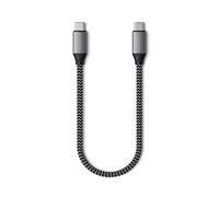 Satechi Cavo da USB C a USB C 100 W - Compatibile con iPhone 16 Pro Max/16 Pro/16/16 Plus, iPad Mini 6/Pro 2021, iPad Air 4, MacBook Pro 2020, Samsung Galaxy S23, Switch e altro (10 pollici/25 cm)