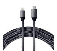 Satechi Cavo di ricarica da USB-C a Lightning 1,8 m, certificato Apple MFi, compatibile con tutti gli iPhone della serie 14 e modelli precedenti, AirPods con connettore Lightning, cavo da 180 cm