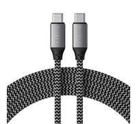 Satechi Cavo di Ricarica USB C a USB C 100W, 2 Metri, Trasferimento Dati 480 Mbps, Nylon Intrecciato Resistente per MacBook Air e Pro, Tablet, Laptop, iPad, iPhone