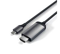 Satechi Cavo USB C a HDMI 4K@60Hz in Alluminio, Compatibile con MacBook Air e Pro, iPad Air e Pro, Mac Mini, iMac, Chromebook, Windows e altro, 2 Metri - Grigio Siderale