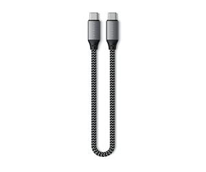 Satechi Cavo USB C a USB C 4.0, Ricarica PD 100W, Risoluzione 8K@60Hz e 4K@120Hz, Trasferimento Dati 40Gbps per MacBook Air e Pro, Laptop, PC, Tablet, iPhone, iPad (25 cm)