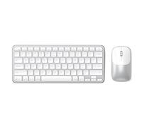 Satechi Combo Tastiera e Mouse Wireless Slim CEX1, QWERTY US, Argento | Layout Americano, Bluetooth multi-dispositivo, ricevitore USB-C, per Mac, Windows e altro