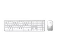 Satechi Combo Tastiera e Mouse Wireless Slim CEX3, QWERTY US, Argento | Layout Americano, tastiera formato completo, Bluetooth multi-dispositivo, ricevitore USB-C, per Mac, Windows e altro