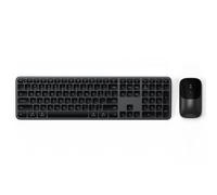 Satechi Combo Tastiera e Mouse Wireless Slim CEX3, QWERTY US, Nero | Layout Americano, tastiera formato completo, Bluetooth multi-dispositivo, ricevitore USB-C, per Mac, Windows e altro