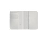 Satechi Custodia per Passaporto da Viaggio con Find My, Portafoglio con 4 Scomparti per Carte, Ricarica Wireless e Protezione RFID, Compatibile con L’App Ios Dov’È, Materiale Premium (PU) - Beige