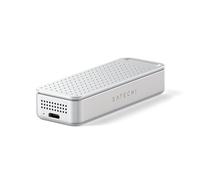 SATECHI DotDisk™ Case SSD M.2 NVMe 80Gbps, USB4 V2 in Alluminio con Raffreddamento Attivo, Trasferimento Ultra Rapido per Thunderbolt 5 e USB4 - Argento
