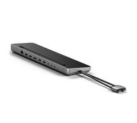 SATECHI Dual Dock Stand 10 in 1, Custodia SSD NVMe, PD 75W | Doppio display 4K@60Hz, DisplayPort, USB-C/USB-A fino a 10Gbps, Gigabit Ethernet, supporto SATA 6Gbps, per Mac e Windows