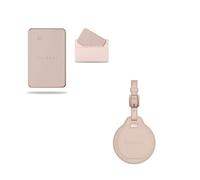 SATECHI FindAll Bundle Desert Rose, Localizzatore Valigia con Apple Find My + Wallet Card GPS Ricaricabile Wireless per Portafoglio