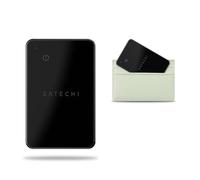 SATECHI FindAll Carta Portafoglio con Find My, Scheda Localizzatore per Portafoglio con Notifica di Allontanamento, Avviso Sonoro e Ricarica Wireless, Compatibile con iPhone, iPad, Mac - Nero