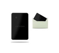 SATECHI FindAll GPS Tracker per Portafogli, Apple Find My, Nero | Localizzatore Bluetooth per portafoglio, alternativa al localizzatore GPS con Apple Find My, ricarica senza fili, segnale