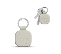 SATECHI FindAll Portachiavi, Compatibile con App Apple Dov'è, Beige | Tracker Bluetooth, ricarica wireless, fino a 12 mesi per carica, IP66 contro acqua e polvere, robusto anello in metallo