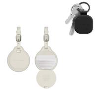 SATECHI FindAll Travel Bundle - Localizzatore Valigia Beige + Cercatore di Chiavi Nero con Apple Find My, Ricarica Wireless e Avvisi Sonori